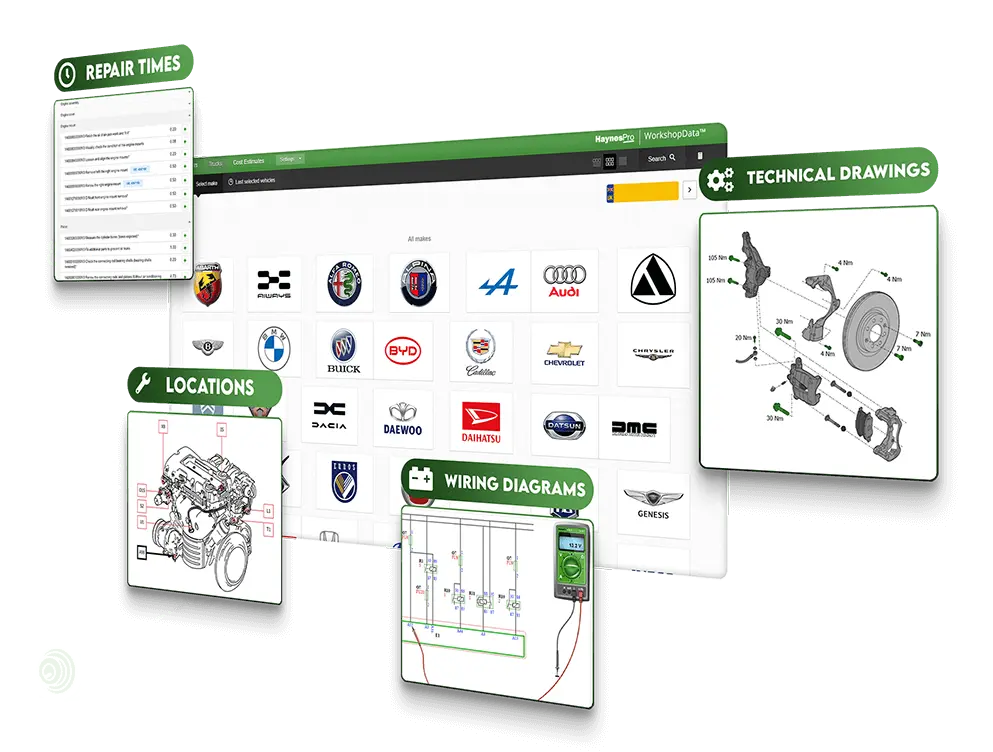 haynespro workshopdata wiring, technical and electronical data