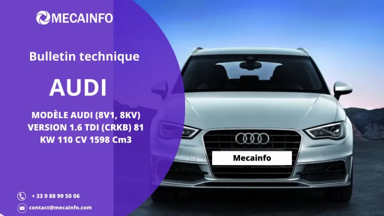 Mecainfo Bulletin technique et procédure de réparation AUDI