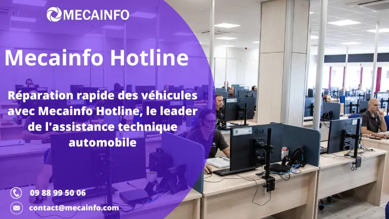 Réparation rapide des véhicules avec Mecainfo Hotline, le leader de l'assistance technique automobile